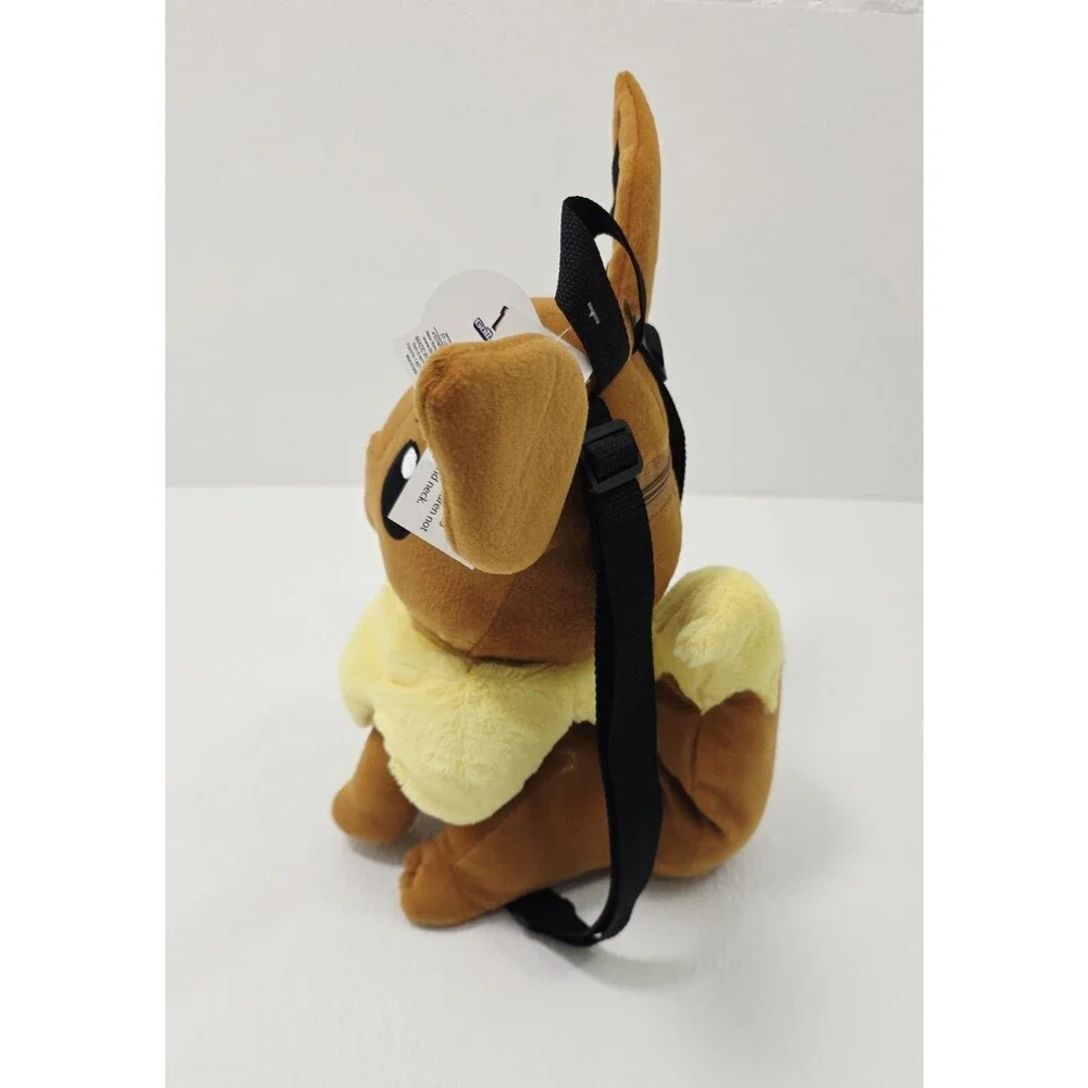 Pokemon Eevee 12” Plush Backpack Brown Tote Bag 2015 Collectable EUC With Tags